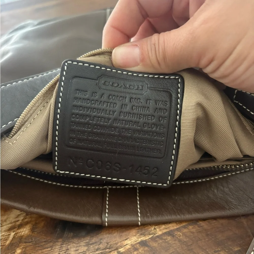 Coach chocolate Brown Leather SOHO Duffle Bag Crossbody Purse Shoulder Bag 1452 - Picture 2 of 6